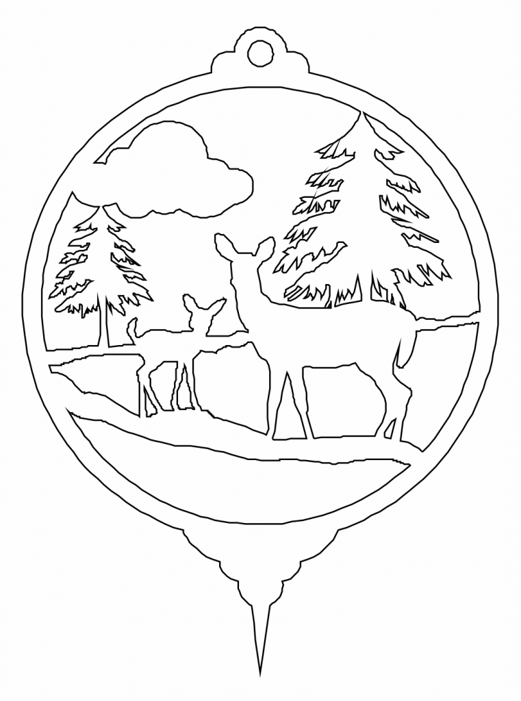 Esfera «Venados» — vector para corte CNC