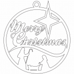 Esfera "Estrella de Belén" - Vector descarganle para corte CNC y grabado laser gratis | Stanser