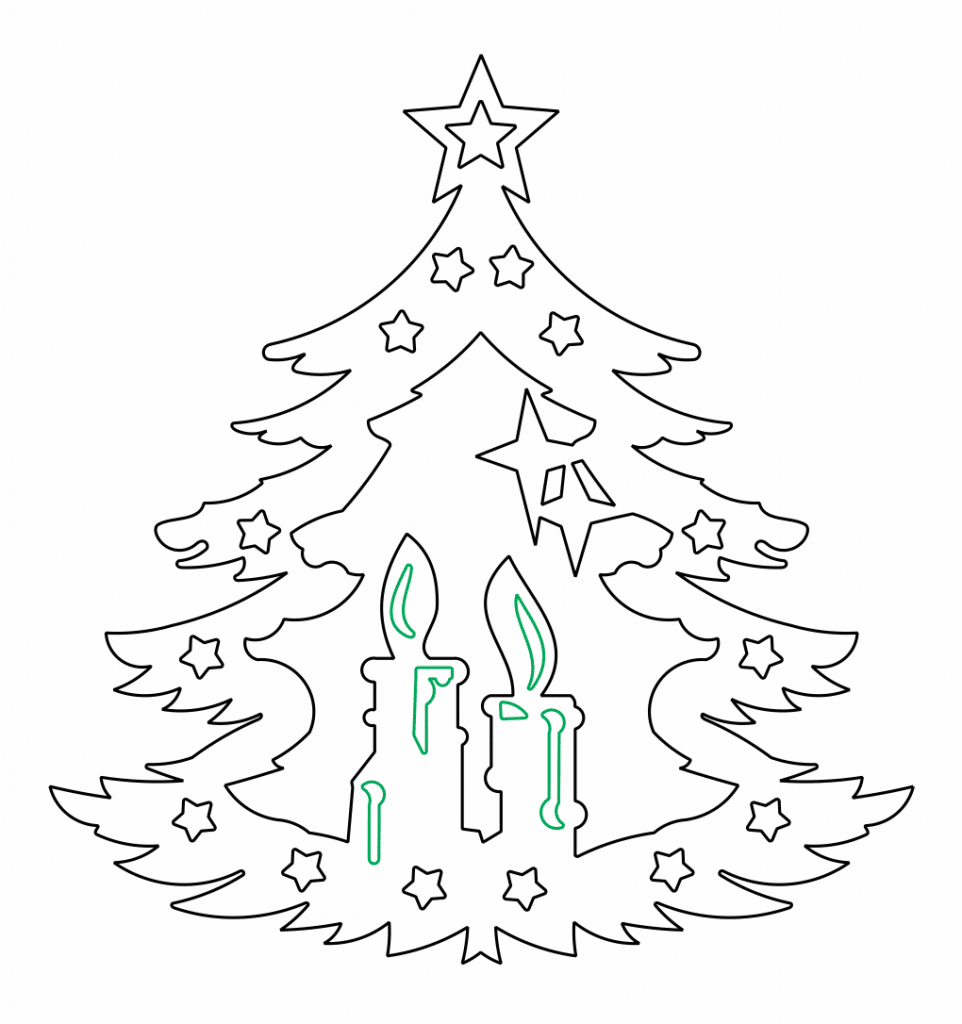 Esfera «Pino» — vector para corte CNC