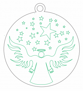 Esfera «Ángel y estrellas»