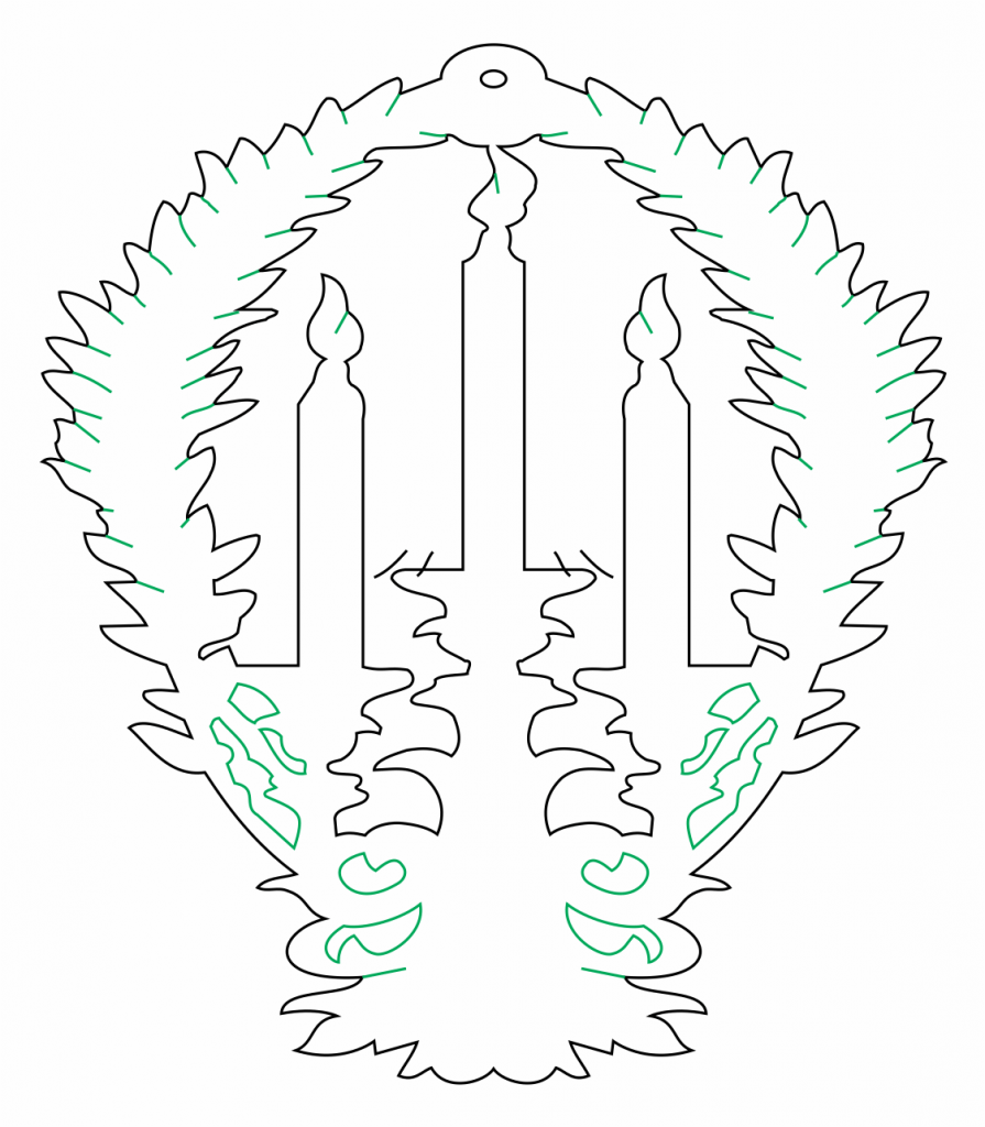 Esfera «Candelabro» — vector para corte CNC