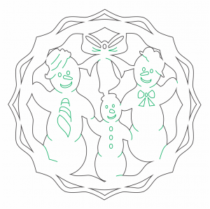 Esfera «Muñecos de nieve»