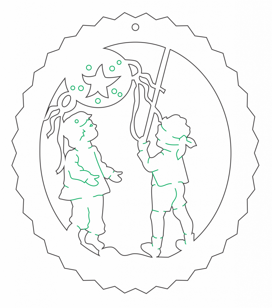 Esfera «Posada» — vector para corte CNC