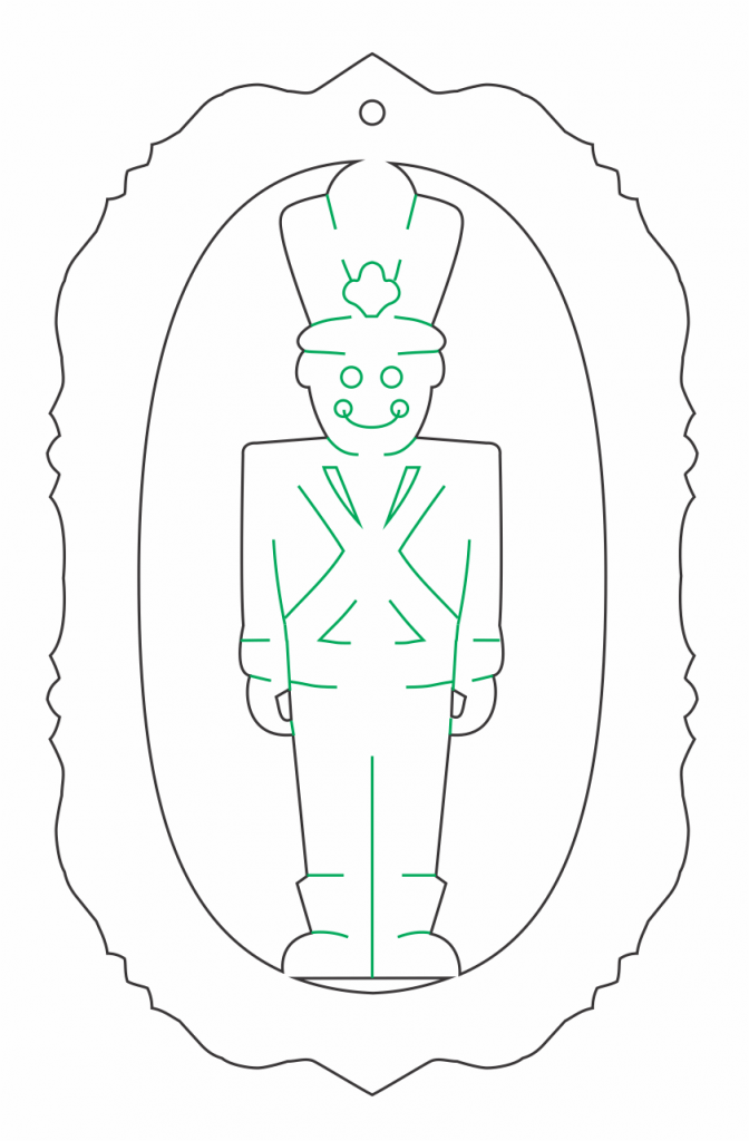 Esfera «Cascanueces» — vector para corte CNC