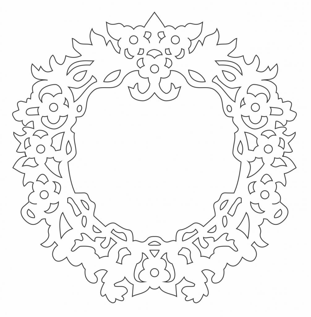 Esfera «Corona de flores» — vector para corte CNC