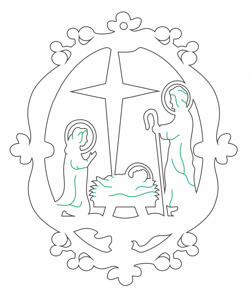 Esfera «Nacimiento» — vector para corte CNC