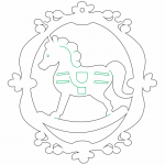Esfera "Caballito" - Vector descarganle para corte CNC y grabado laser gratis | Stanser