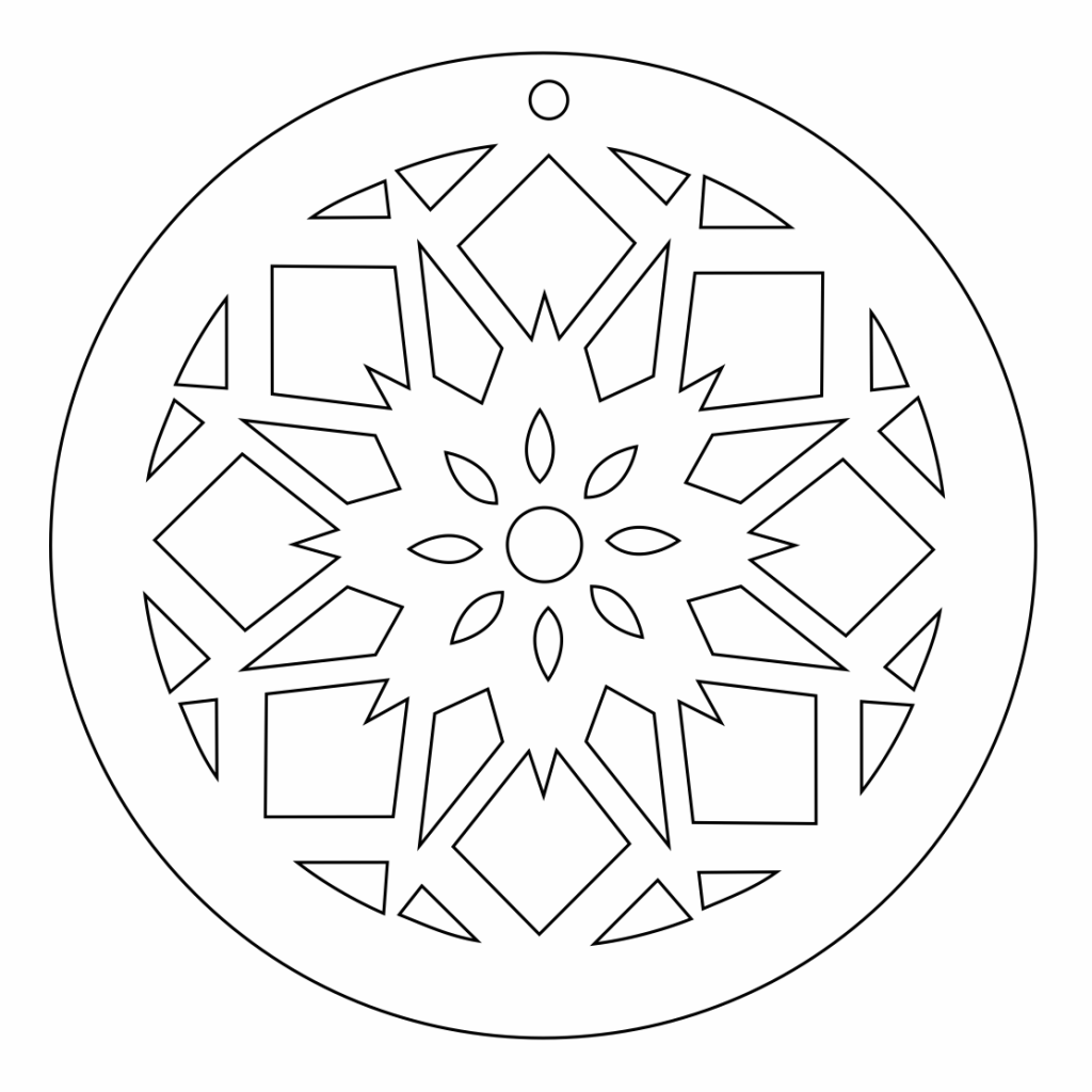 Esfera «Cuadros» — vector para corte CNC