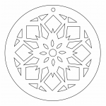 Esfera "Cuadros" - Vector descarganle para corte CNC y grabado laser gratis | Stanser