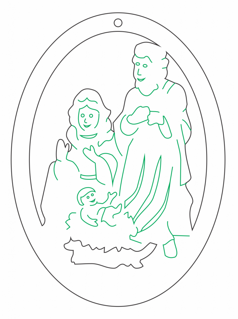 Esfera «Sagrada Familia» — vector para corte CNC