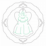 Esfera "Angelita" - Vector descarganle para corte CNC y grabado laser gratis | Stanser