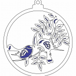Esfera "Par de aves" - Vector descarganle para corte CNC y grabado laser gratis | Stanser