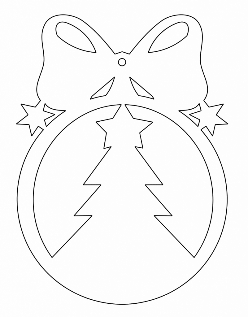 Esfera «Pino navideño» — vector para corte CNC