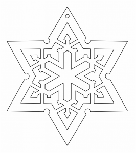 Estrella de 6 picos con copo de nieve