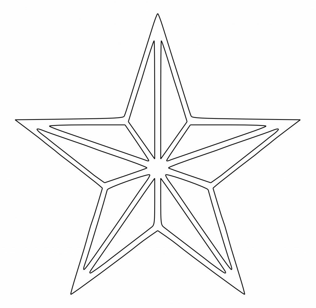 Estrella decorativa — vector para corte CNC