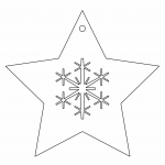 Estrella de 5 picos "Copo de nieve" - Vector descarganle para corte CNC y grabado laser gratis | Stanser