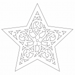 Estrella decorativa "Flor" - Vector descarganle para corte CNC y grabado laser gratis | Stanser