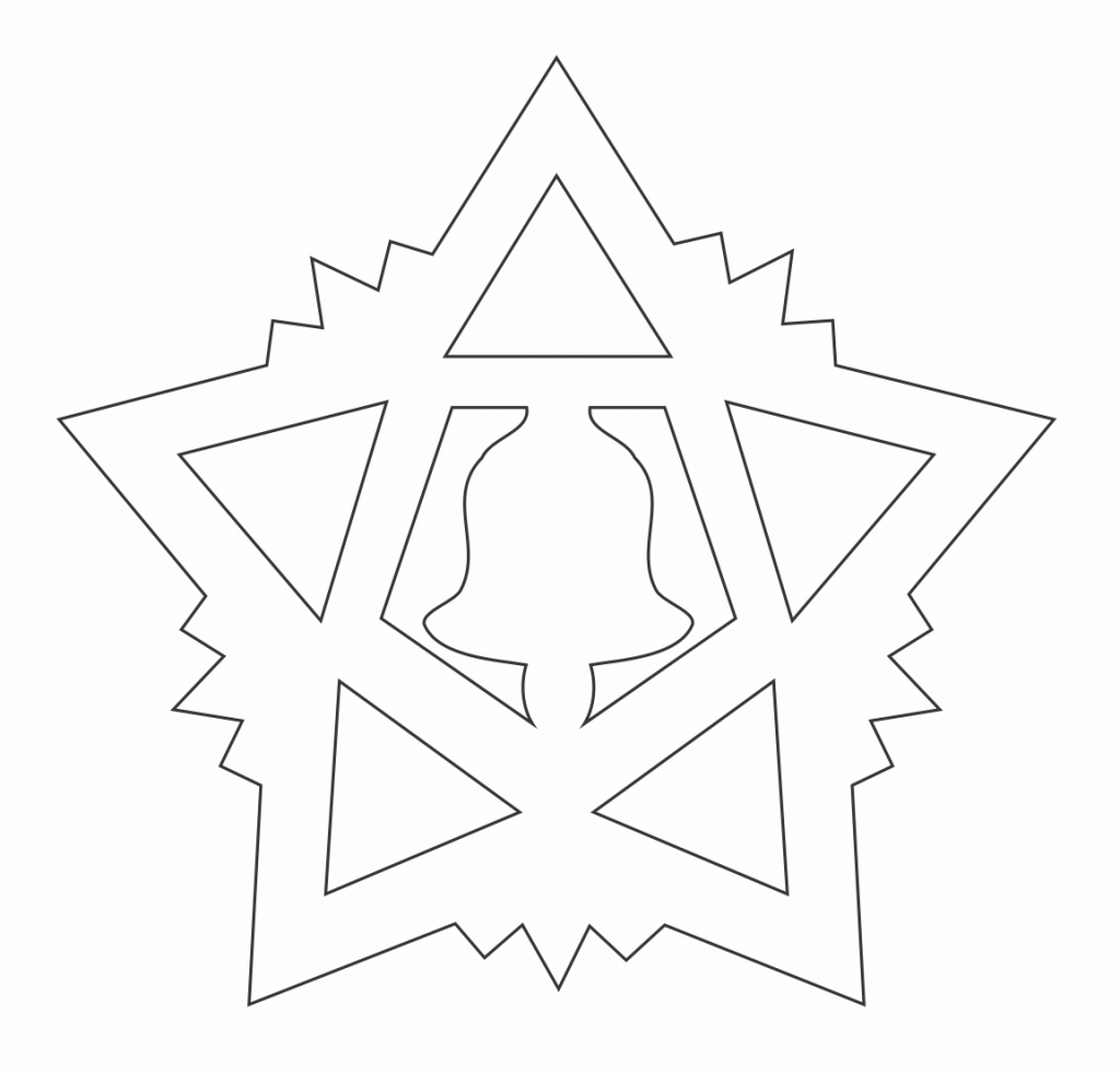 Estrella con campana — vector para corte CNC