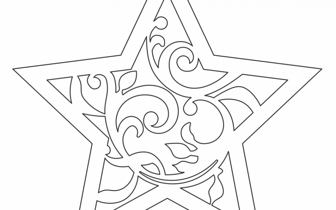 Estrella decorativa clásica 2