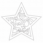 Estrella decorativa clásica 2 - Vector descarganle para corte CNC y grabado laser gratis | Stanser