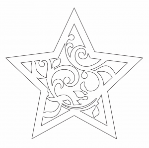 Estrella decorativa clásica 2
