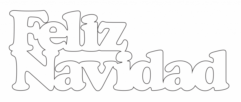 Letrero «Feliz Navidad» — vector para corte CNC