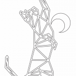 Gato con luna - Vector descarganle para corte CNC y grabado laser gratis | Stanser
