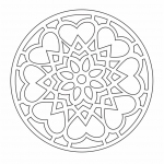 Mandala de corazones - Vector descarganle para corte CNC y grabado laser gratis | Stanser