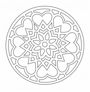 Mandala de corazones