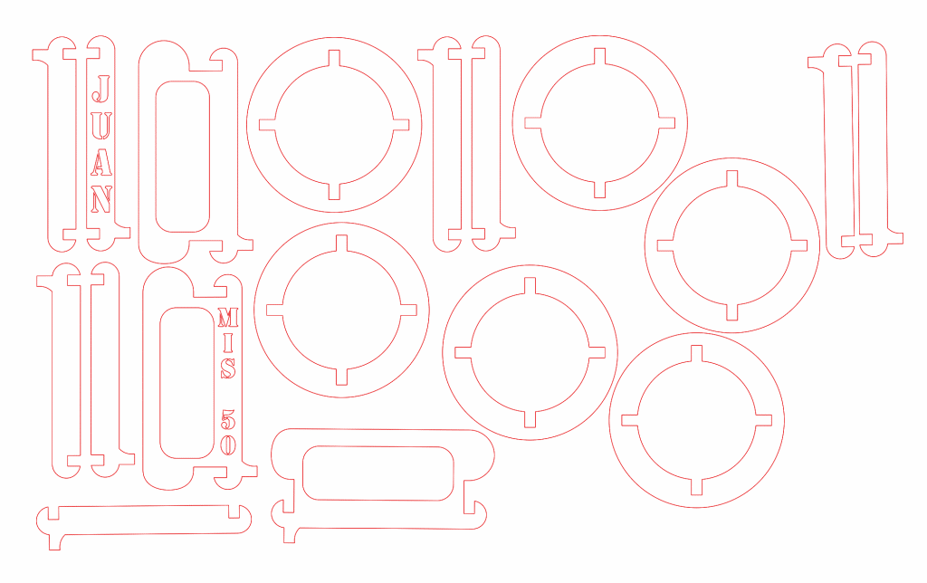 Portalatas personalizable — vector para corte CNC