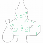 Santa con obsequios - Vector descarganle para corte CNC y grabado laser gratis | Stanser