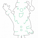 Esfera "Santa saluda" - Vector descarganle para corte CNC y grabado laser gratis | Stanser