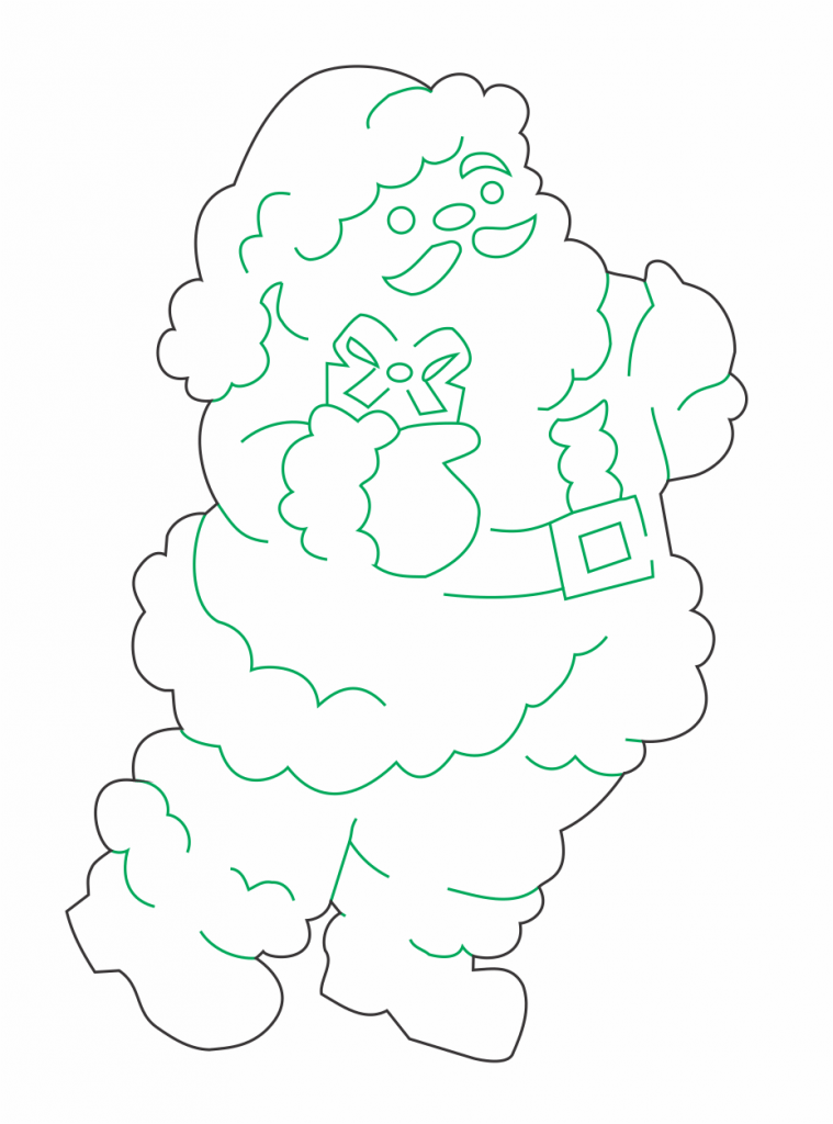 Santa redondito — vector para corte CNC