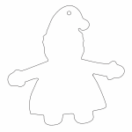 Esfera "Silueta de Santa" - Vector descarganle para corte CNC y grabado laser gratis | Stanser