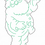 Santa Claus sonriente - Vector descarganle para corte CNC y grabado laser gratis | Stanser
