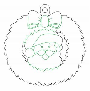 Corona navideña «Santa»