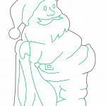 Santa Claus con saco - Vector descarganle para corte CNC y grabado laser gratis | Stanser