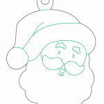 Esfera "Rostro de Santa" 2 - Vector descarganle para corte CNC y grabado laser gratis | Stanser