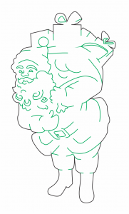 Santa con juguetes