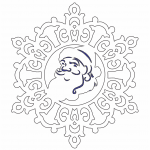 Esfera "Rostro de Santa" - Vector descarganle para corte CNC y grabado laser gratis | Stanser