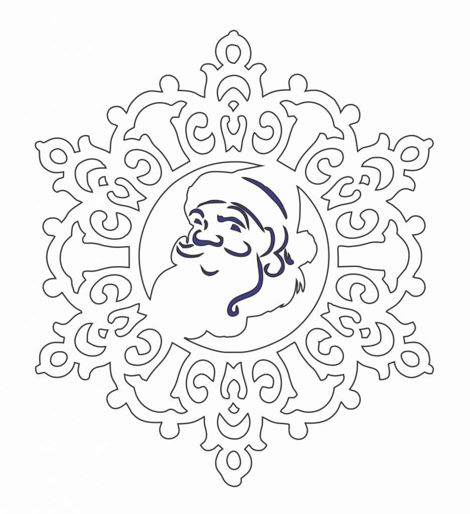 Esfera «Rostro de Santa» — vector para corte CNC