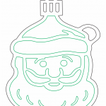 Esfera "Santa Claus" - Vector descarganle para corte CNC y grabado laser gratis | Stanser