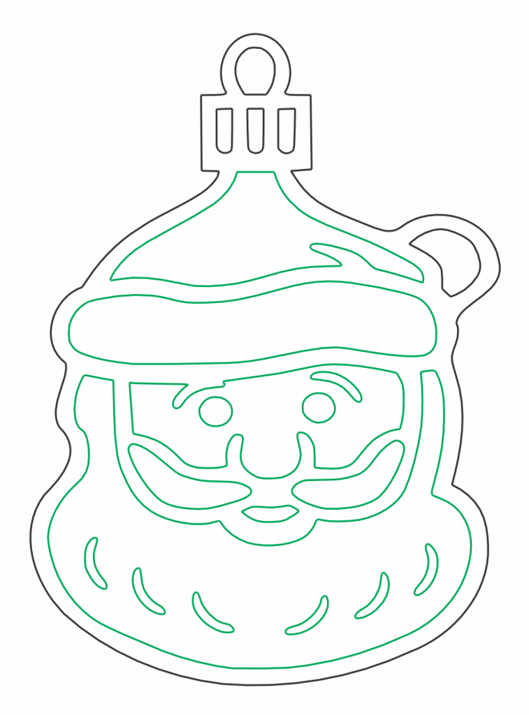 Esfera «Santa Claus» — vector para corte CNC