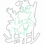 Santa Saludando - Vector descarganle para corte CNC y grabado laser gratis | Stanser