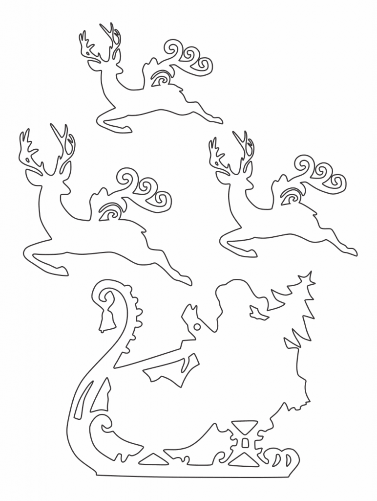 Set de esferas «Trineo» — vector para corte CNC
