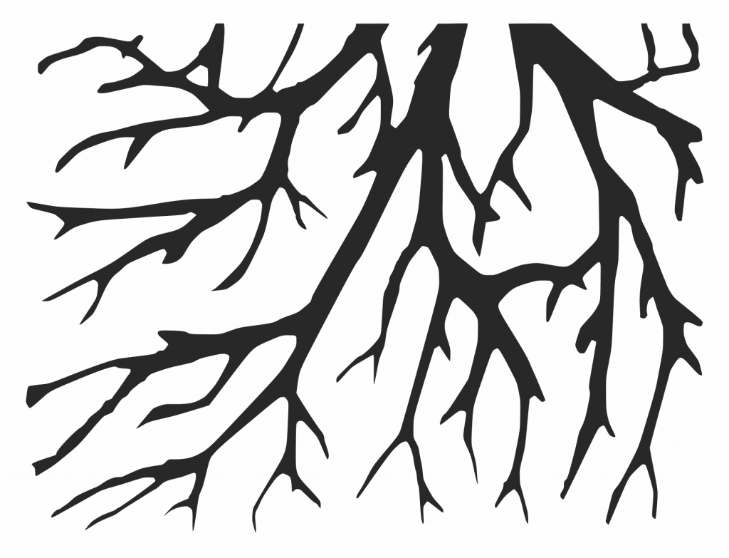 Ramas sin hojas — vector para corte CNC