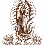 Virgen con rosas - Vector SVG DXF para CNC Router y Laser CO2 - Descargable gratis | Stanser