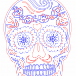 Esfera de calavera "Guirnalda" - Vector descarganle para corte CNC y grabado laser gratis | Stanser