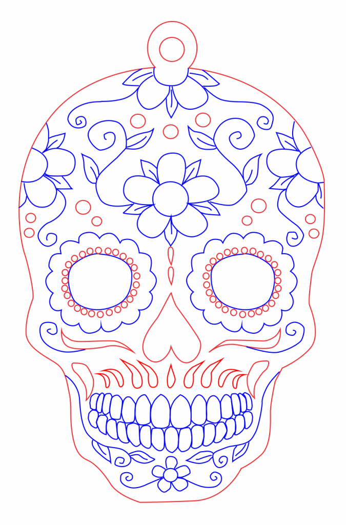 Esfera de calavera — vector para corte CNC