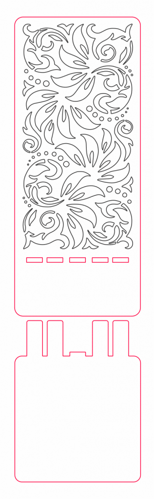 Base para celular «Floral» — vector para corte CNC